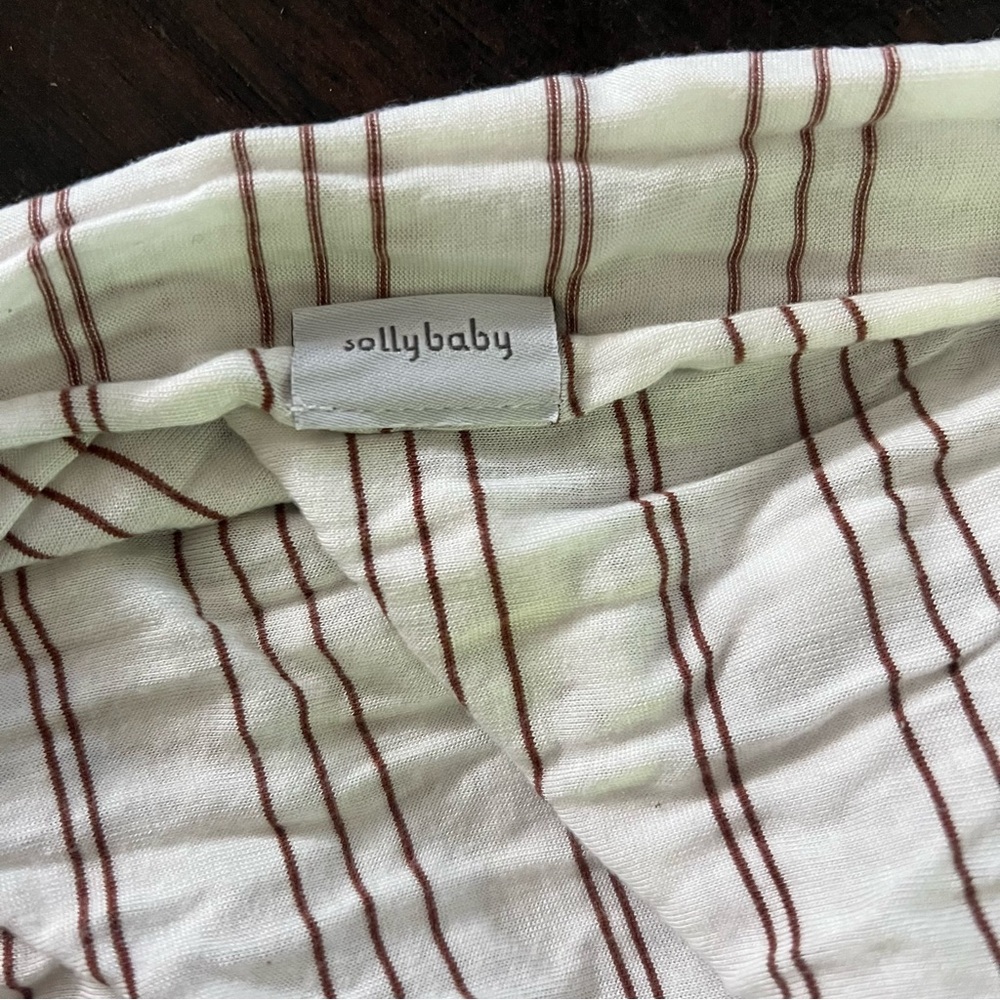 Solly Baby Cream and Brown Striped Wrap